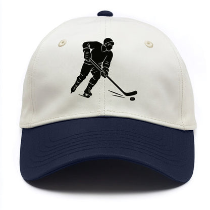 Ice hockey player shooting puck - Two Tone Cap - Navy