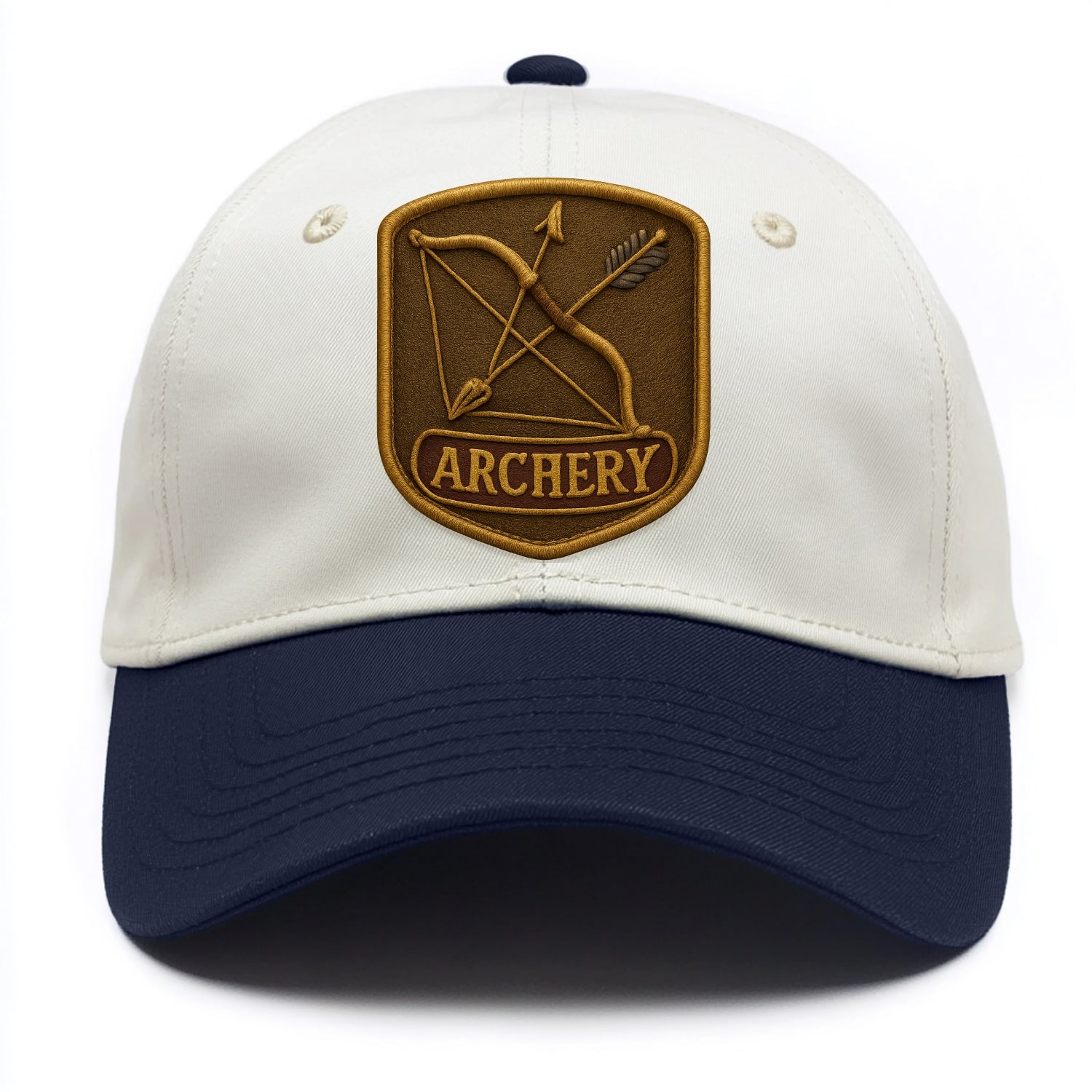 Bow and arrow crossed - archery enthusiast - Two Tone Cap - Navy