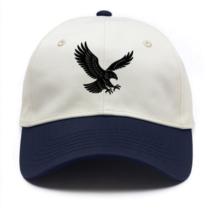 Eagle soaring with wings spread - Two Tone Cap - Navy
