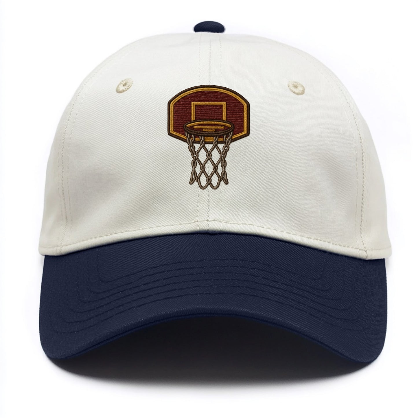 Basketball Hoop  - Two Tone Cap - Navy