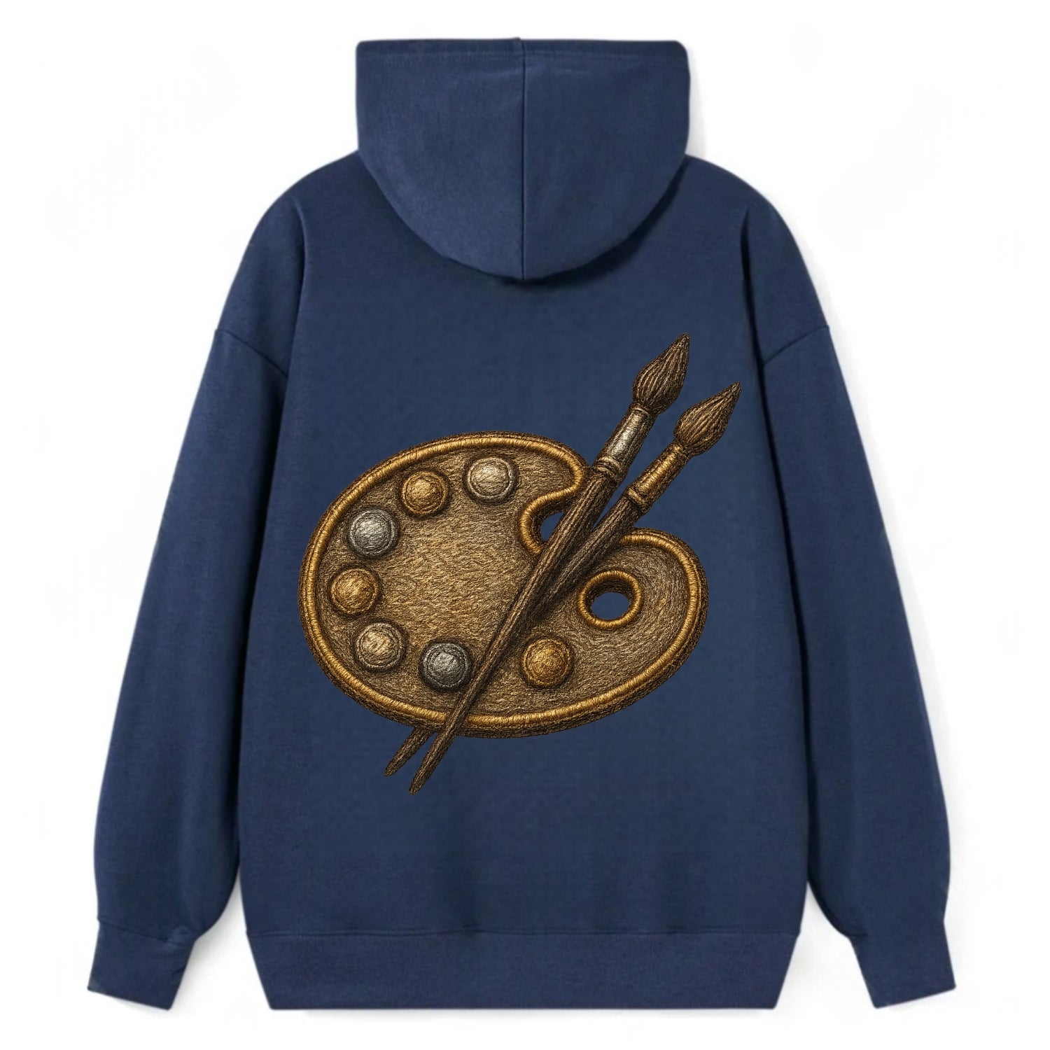 Artist palette with brushes - painter emblem - Classic Pullover Hoodie - Navy