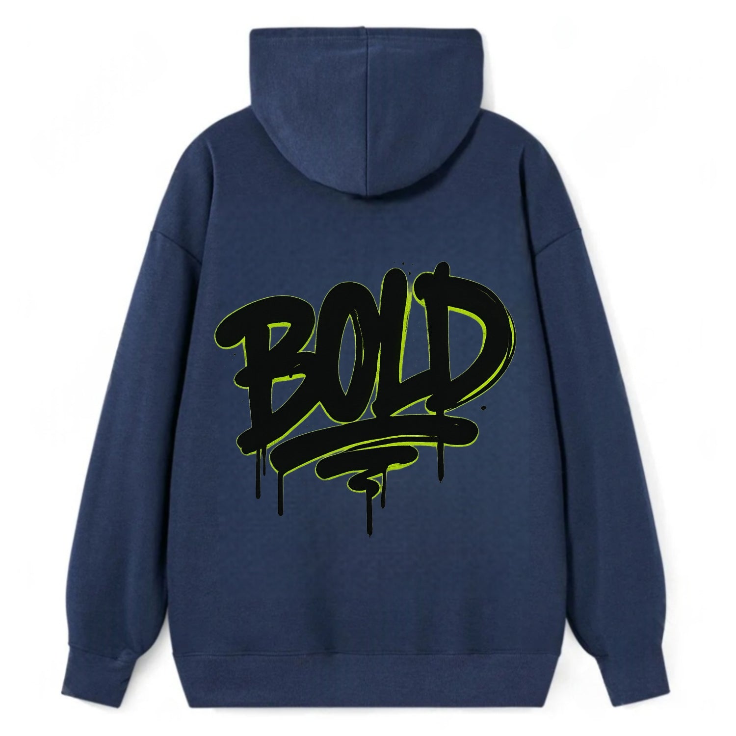 Bold typography design - "BOLD" - courageous, standing out - Classic Pullover Hoodie - Navy