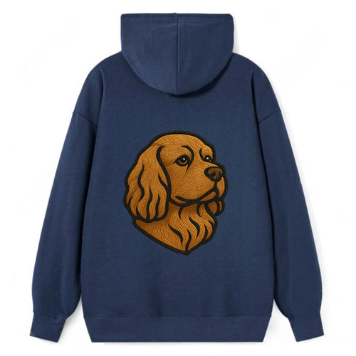 Sussex Spaniel - Golden liver embroidered low-set design - Classic Pullover Hoodie