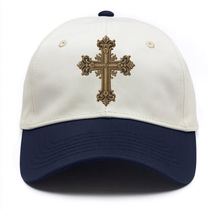 Victorian Cross  - Two Tone Cap - Navy