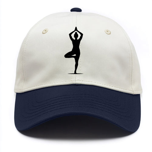 Yoga practitioner in tree pose - Two Tone Cap