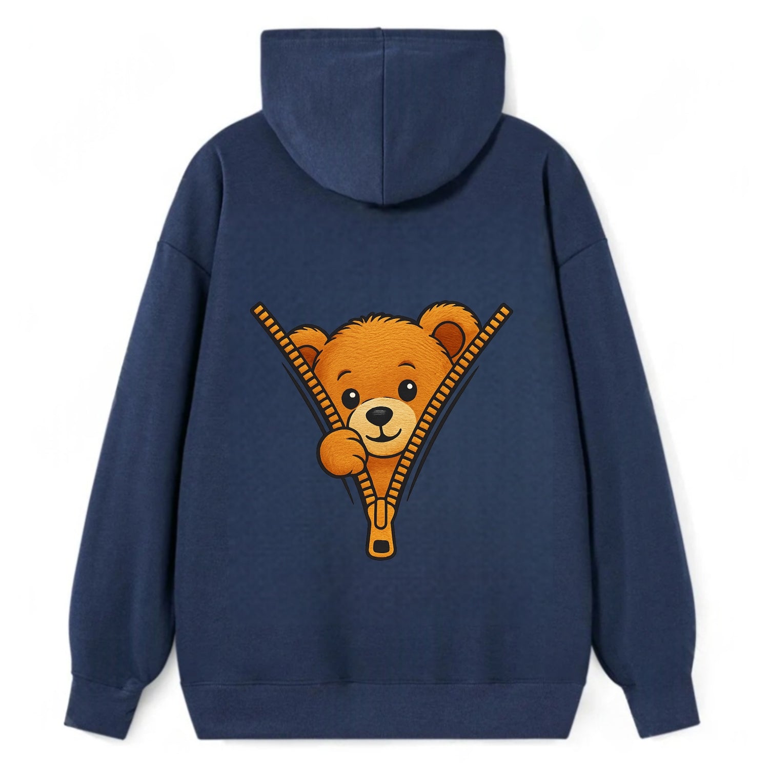 zipper bear - Classic Pullover Hoodie - Navy