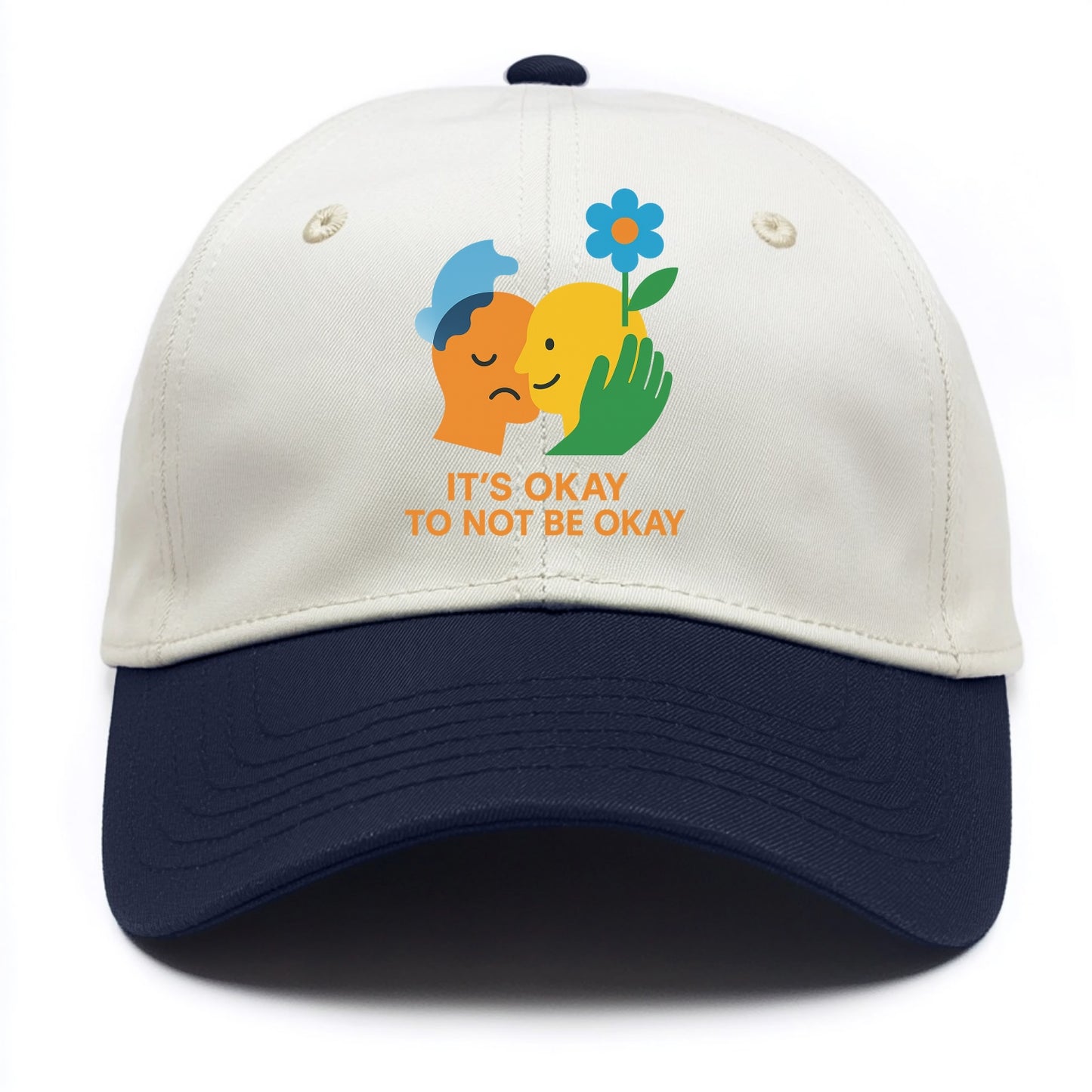 Mental health stigma fading as support grows - "It's Okay to Not Be Okay" - - Two Tone Cap - Navy