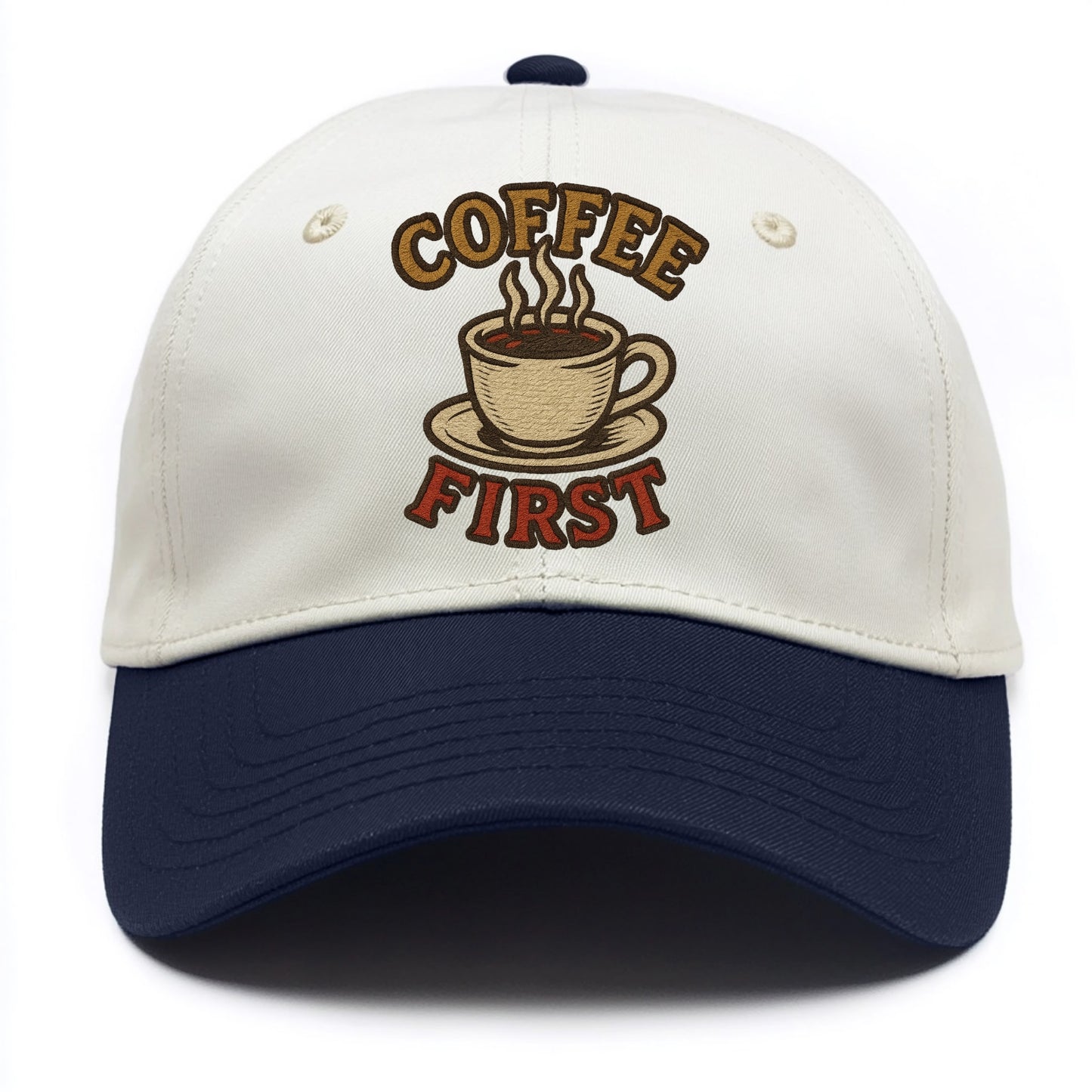 Coffee First  - Two Tone Cap - Navy