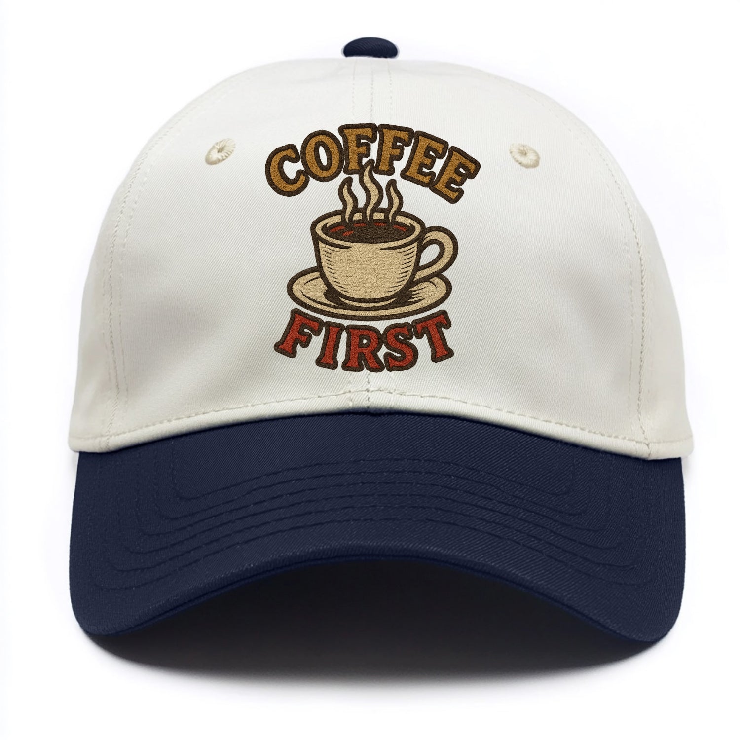 Coffee First  - Two Tone Cap - Navy