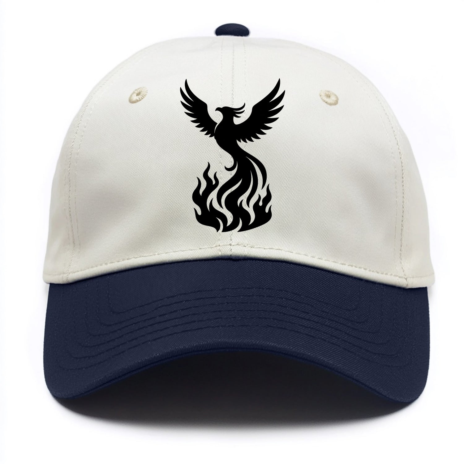 Phoenix rising from flames - Two Tone Cap - Navy