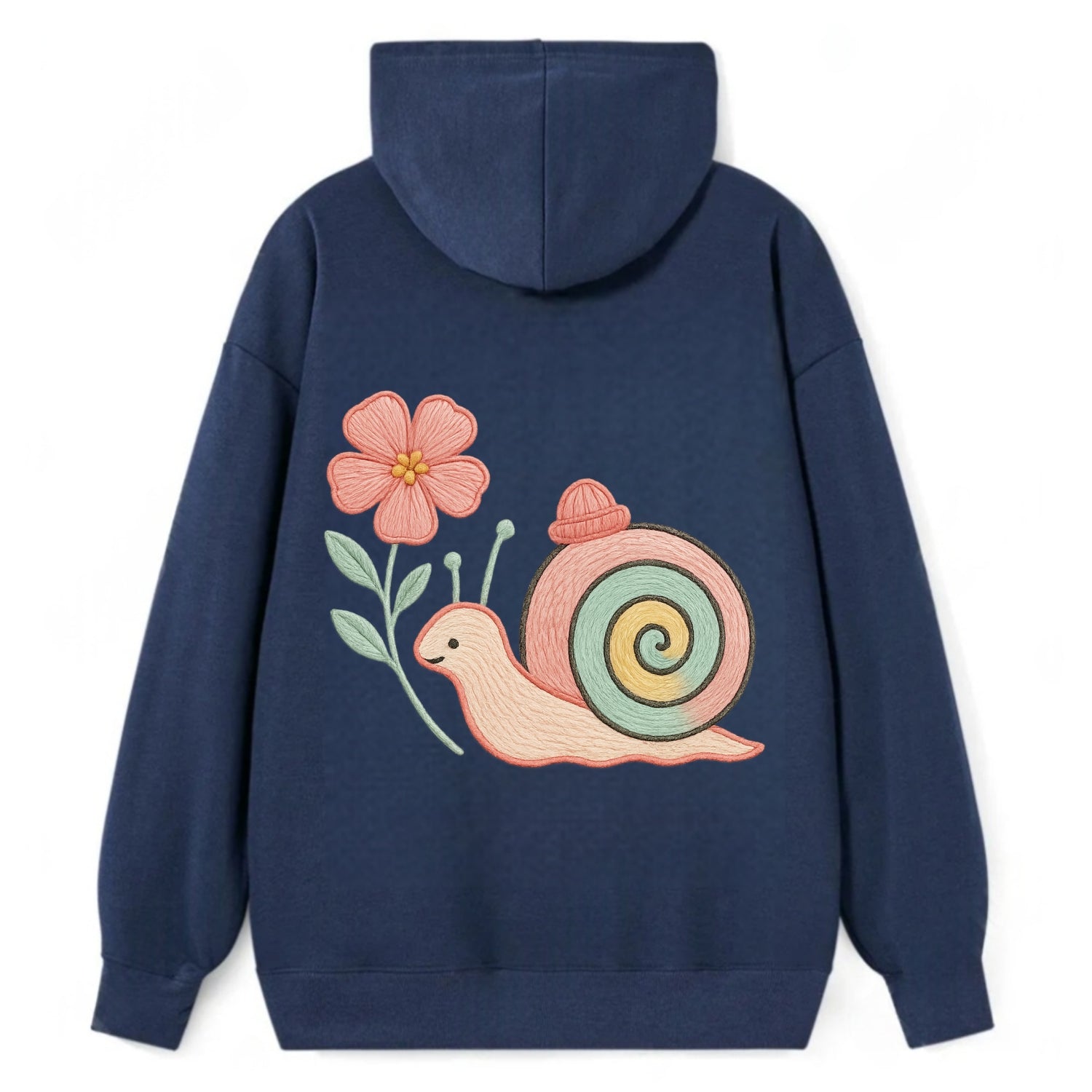 Coral Snail - Classic Pullover Hoodie - Navy