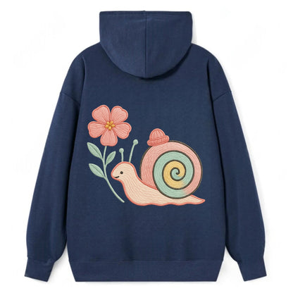 Coral Snail - Classic Pullover Hoodie - Navy