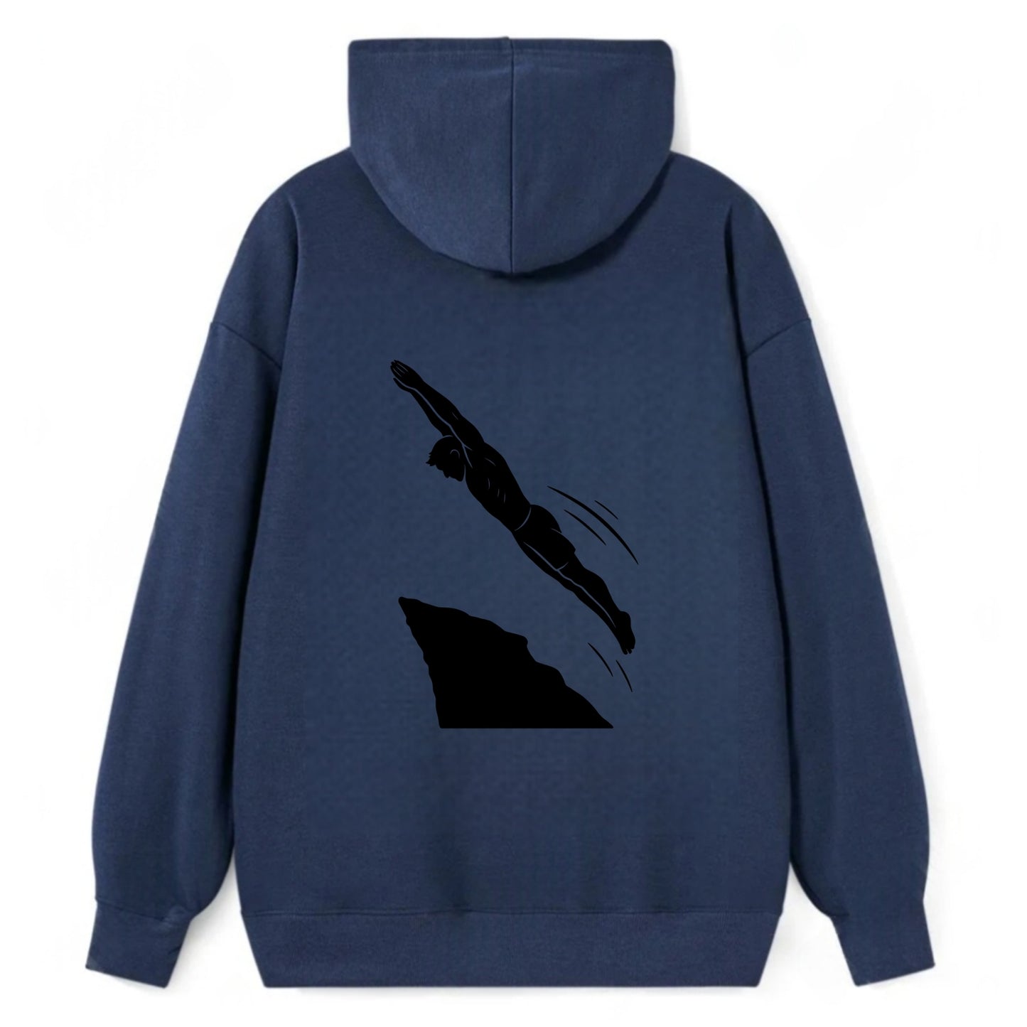 Cliff diver perfect form - Classic Pullover Hoodie - Navy