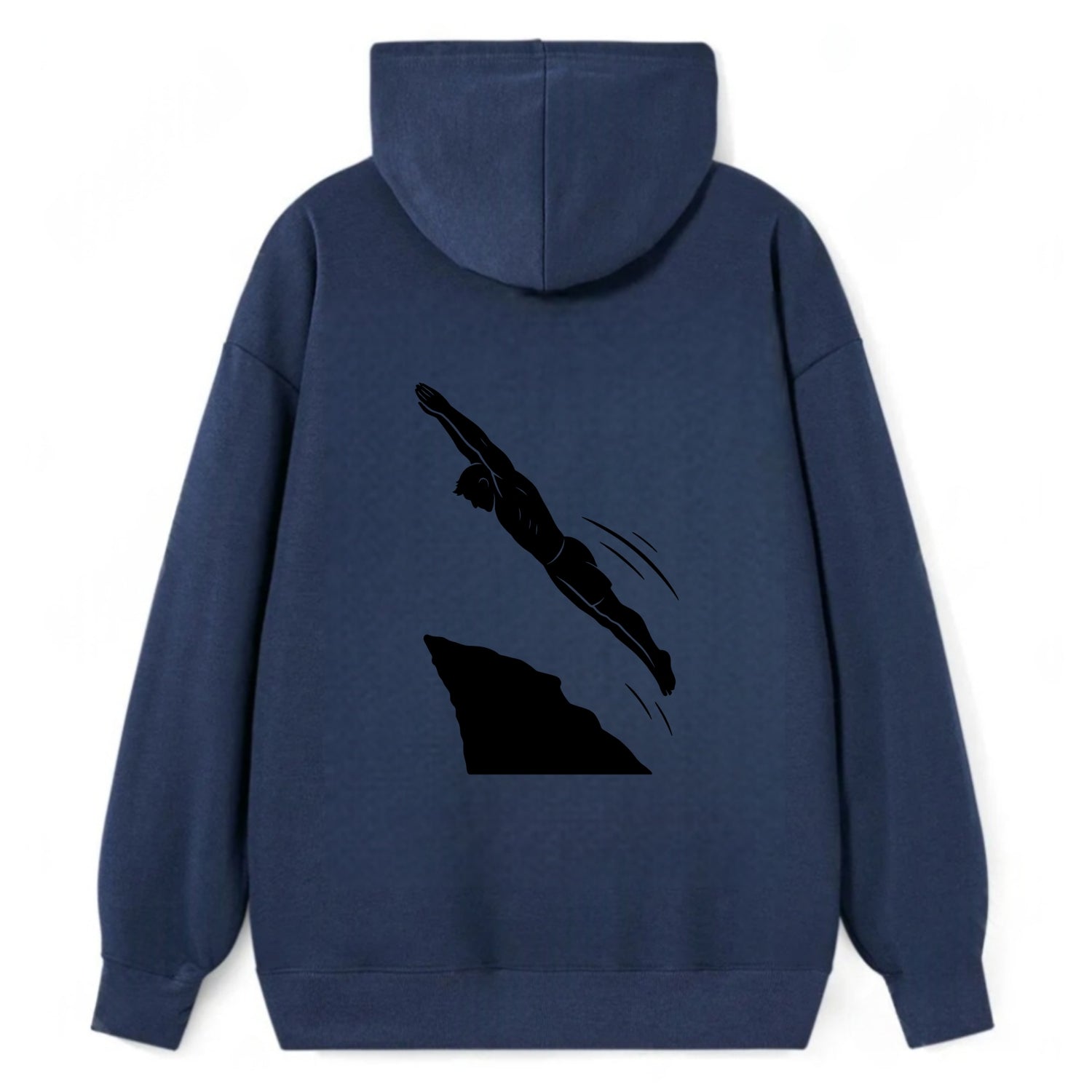 Cliff diver perfect form - Classic Pullover Hoodie - Navy