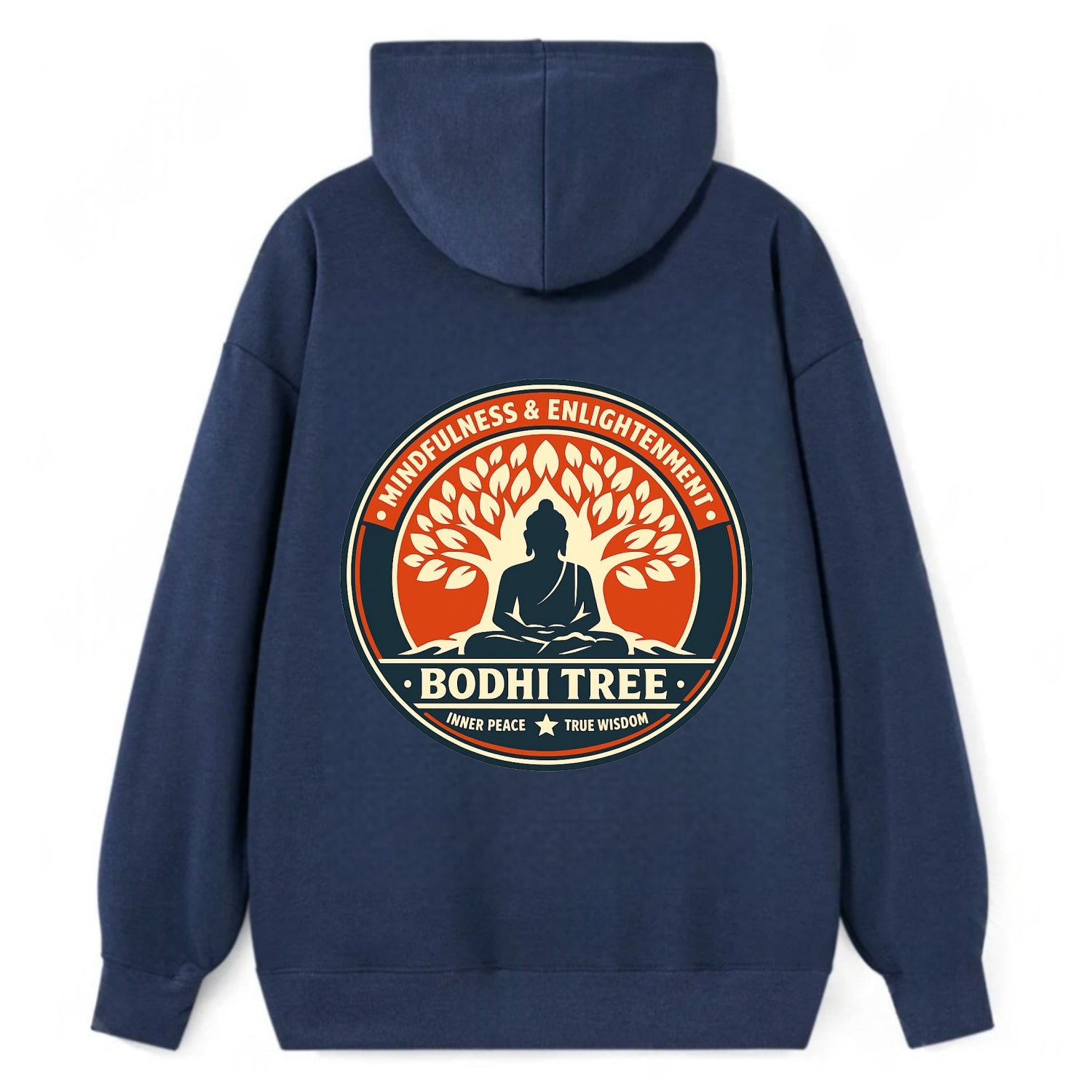 Zen Harmony Emblem - Classic Pullover Hoodie - Navy