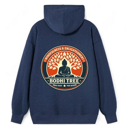 Zen Harmony Emblem - Classic Pullover Hoodie - Navy
