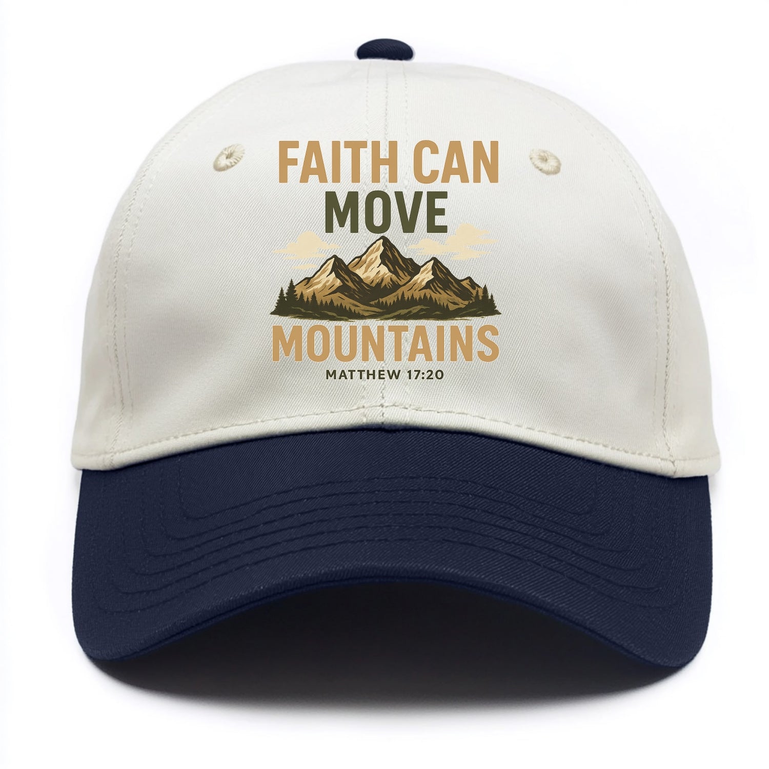 Matthew 17:20 Mountains - Two Tone Cap - Navy