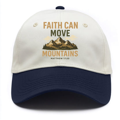 Matthew 17:20 Mountains - Two Tone Cap - Navy