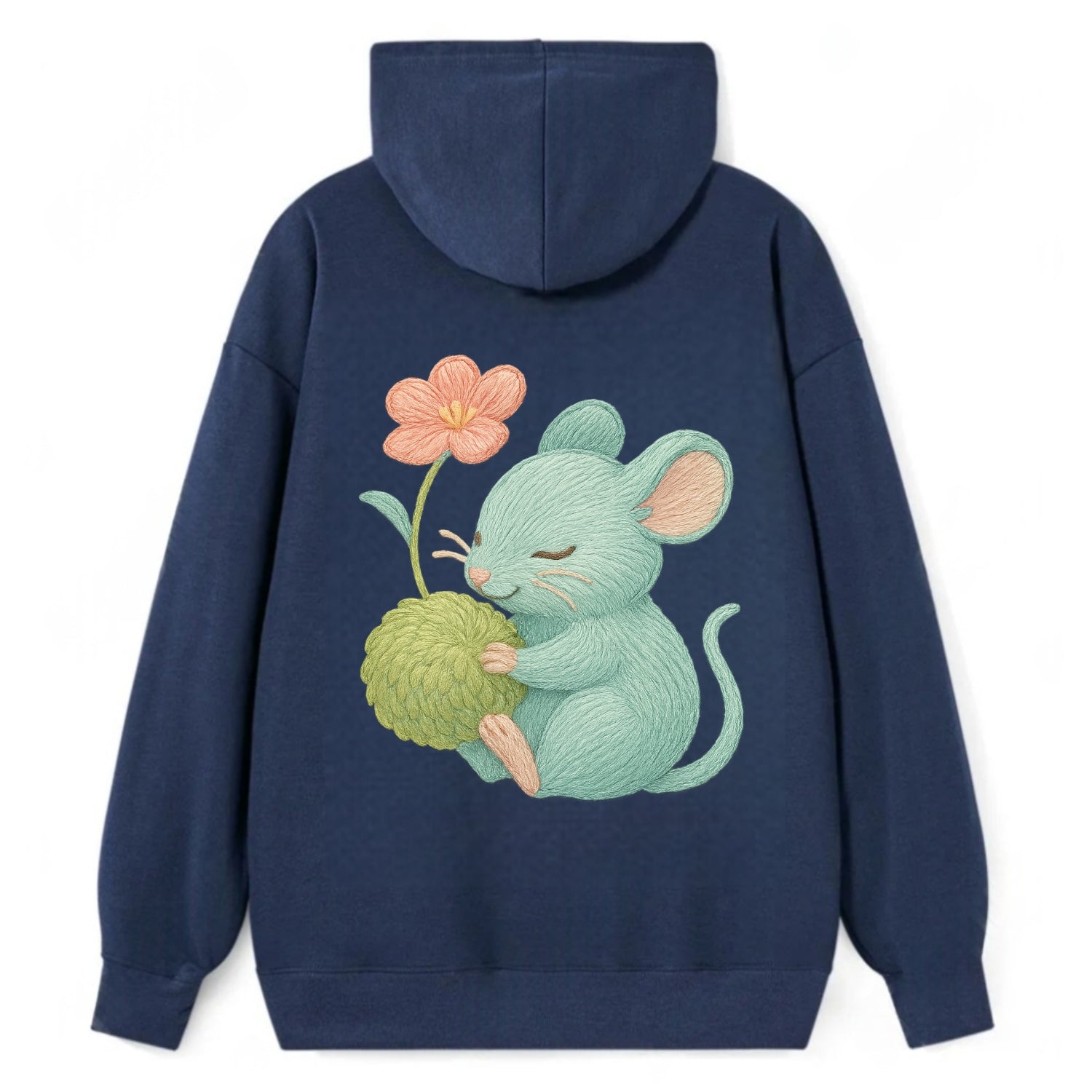 Mint Mouse - Classic Pullover Hoodie - Navy