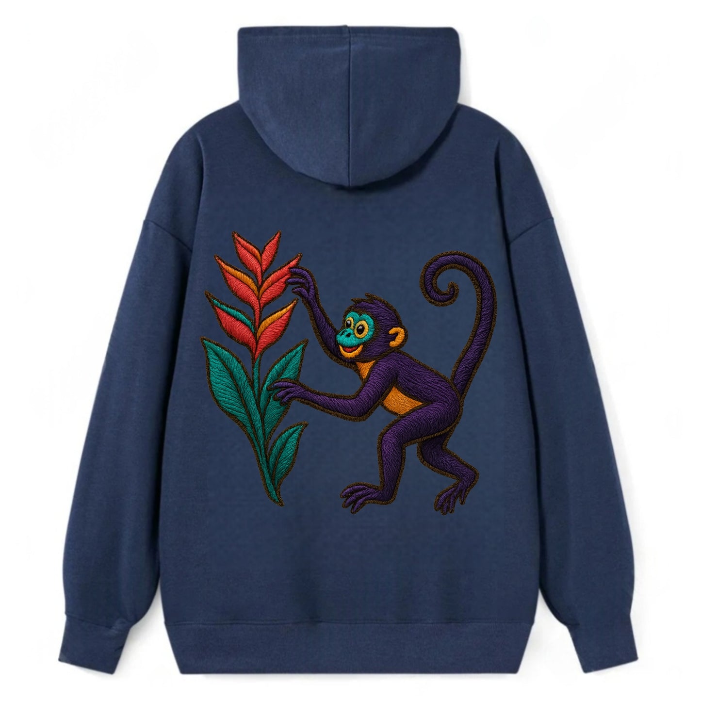 Spider Monkey - Classic Pullover Hoodie - Navy