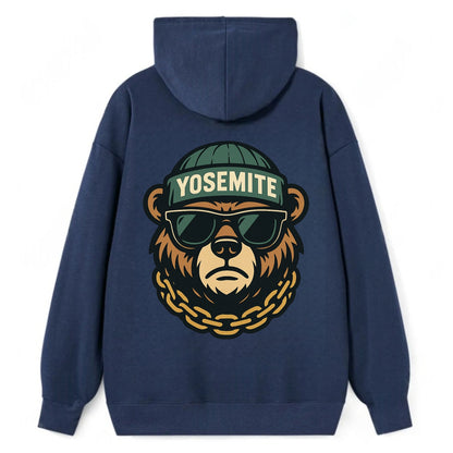 Yosemite Bear - Classic Pullover Hoodie - Navy