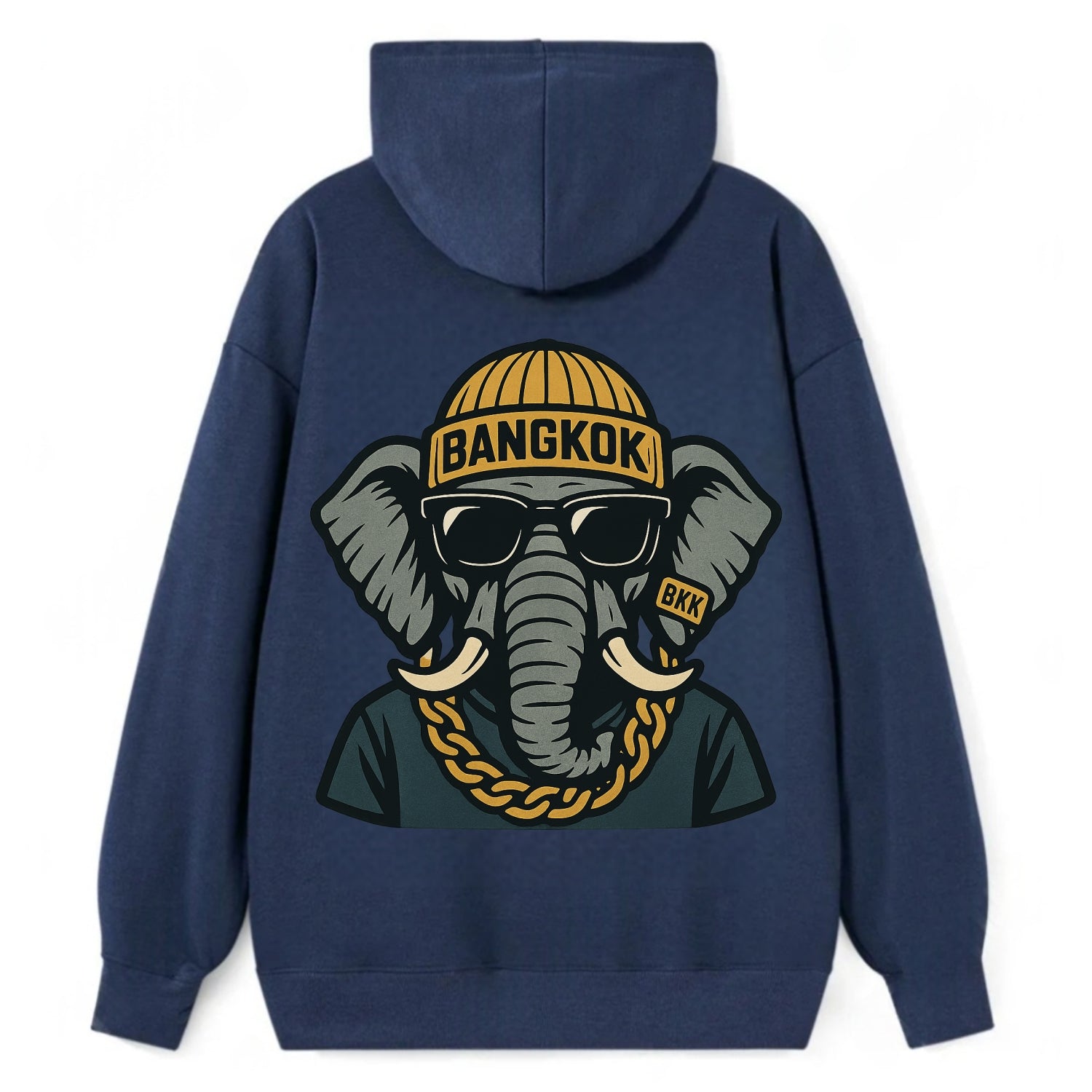 Bangkok Elephant - Classic Pullover Hoodie - Navy