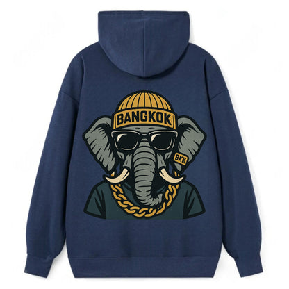 Bangkok Elephant - Classic Pullover Hoodie - Navy