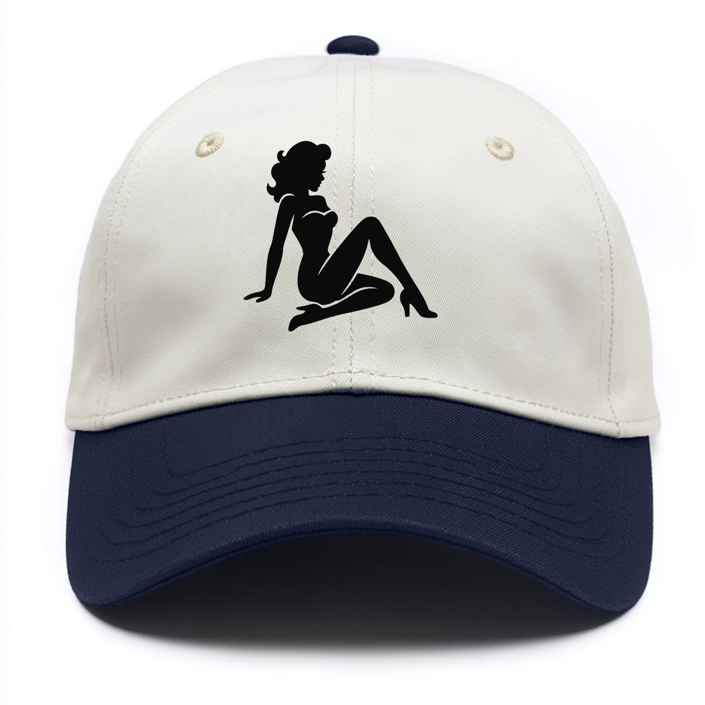 Pin-up girl classic pose - Two Tone Cap - Navy