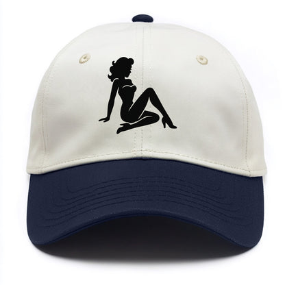 Pin-up girl classic pose - Two Tone Cap - Navy