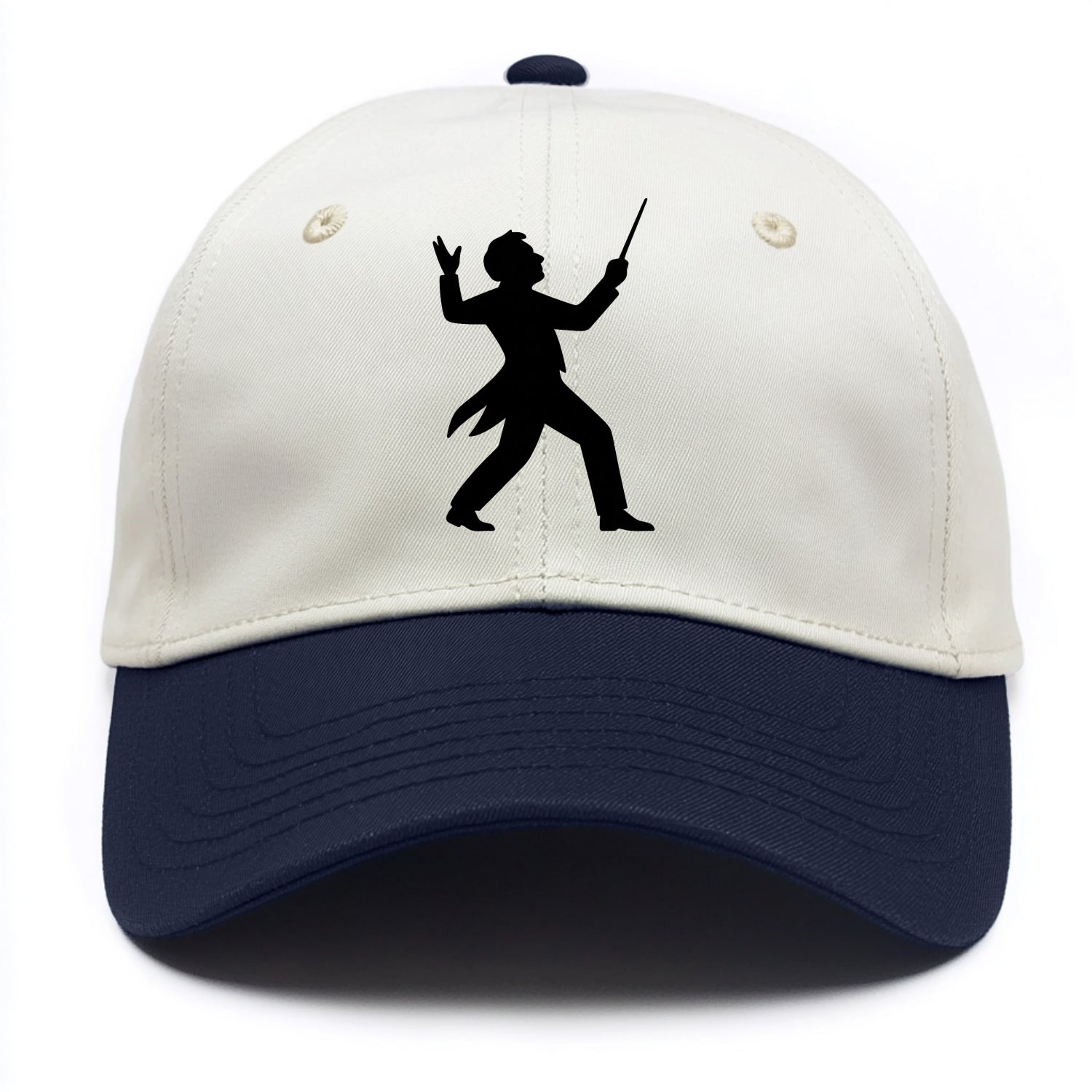 Conductor leading orchestra passionately - Two Tone Cap - Navy