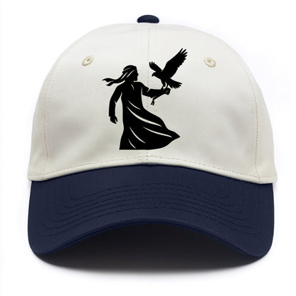 Arabian falconer with bird - Two Tone Cap - Navy