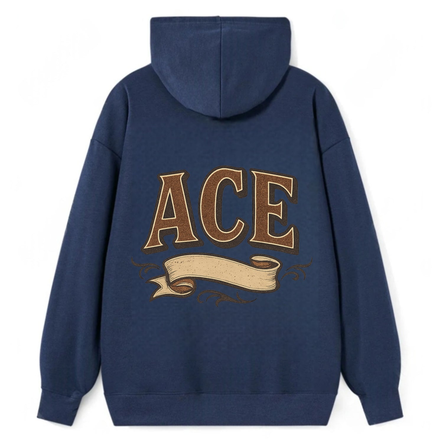Bold typography design - "ACE" - expert, the best at something - Classic Pullover Hoodie - Navy