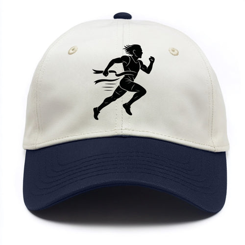 Runner sprinting finish line - Two Tone Cap