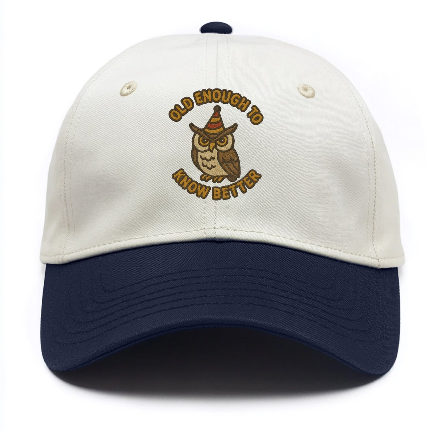 Old Enough To Know Better  - Two Tone Cap - Navy