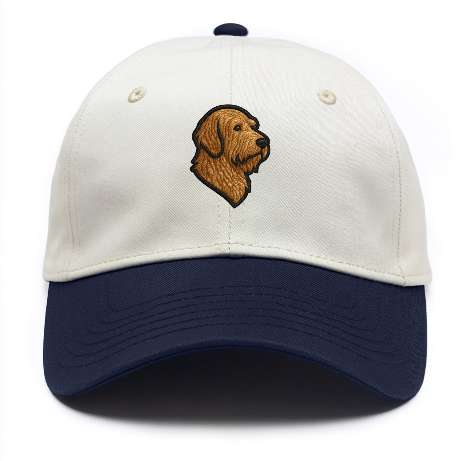 Otterhound - Trendy shaggy hound logo wi - Two Tone Cap - Navy