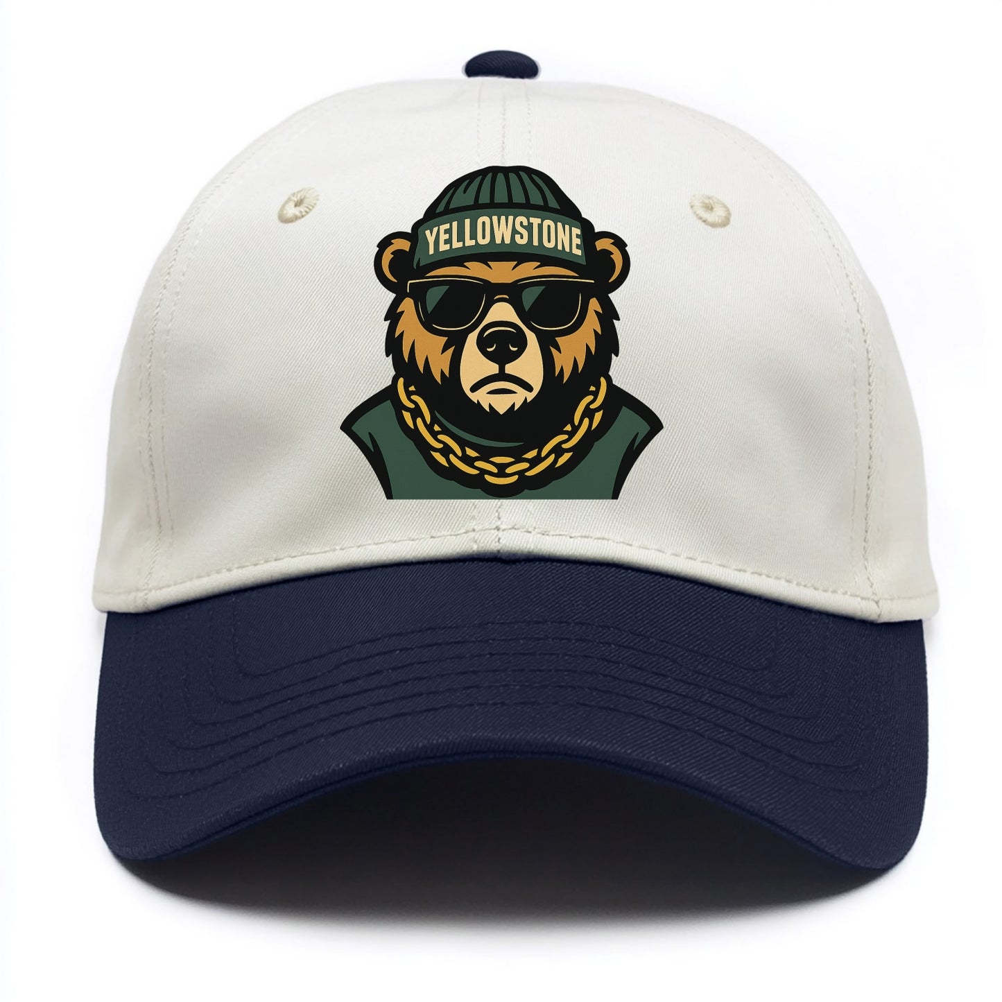 Yellowstone Bear - Two Tone Cap - Navy