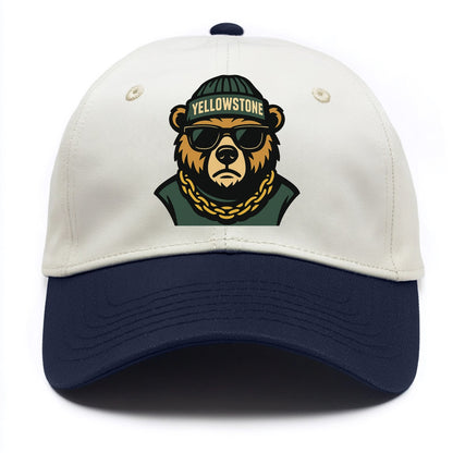 Yellowstone Bear - Two Tone Cap - Navy