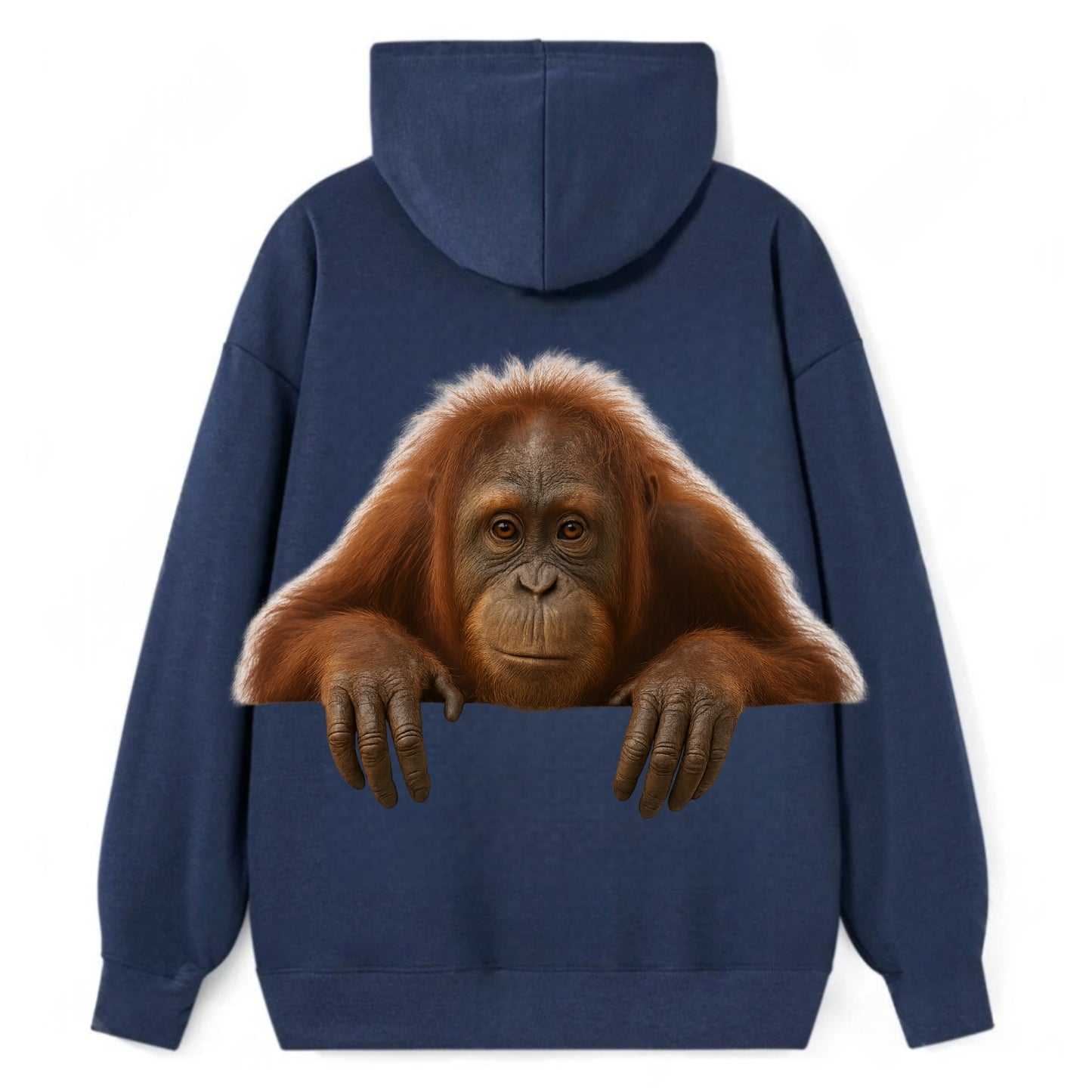 Orangutan  - Classic Pullover Hoodie - Navy