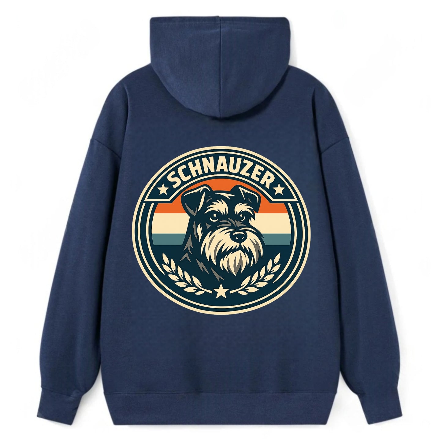 Noble Schnauzer Emblem - Classic Pullover Hoodie - Navy