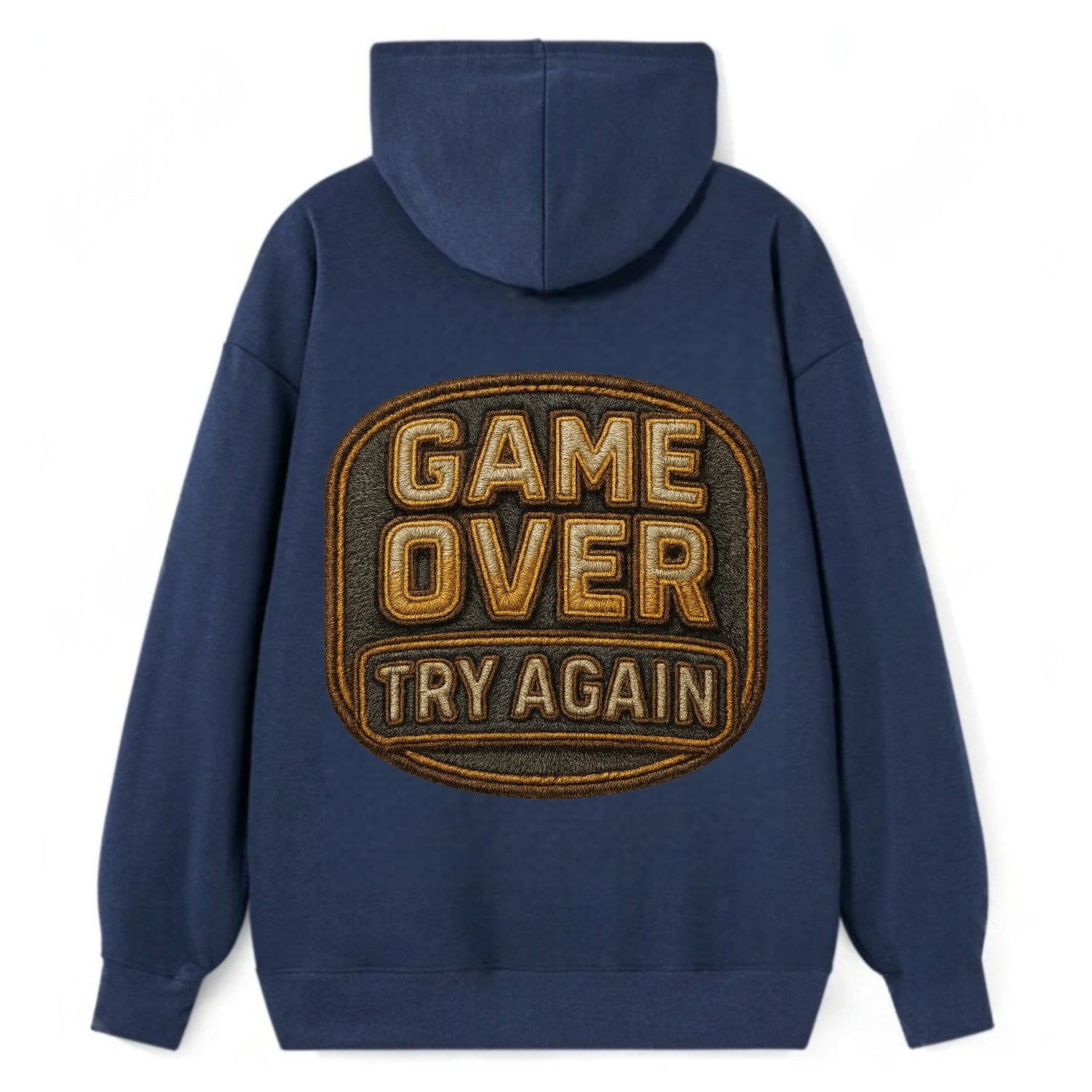Game Over Try Again  - Classic Pullover Hoodie - Navy