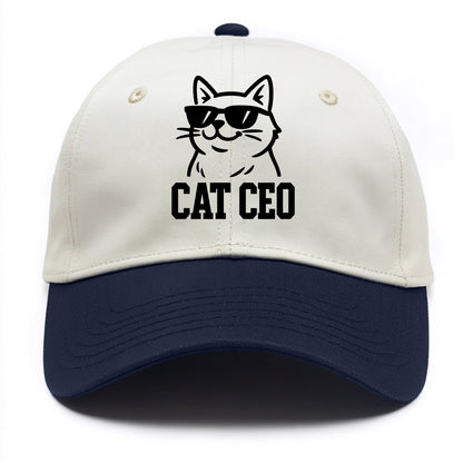 CEO Cat Boss - Two Tone Cap - Navy