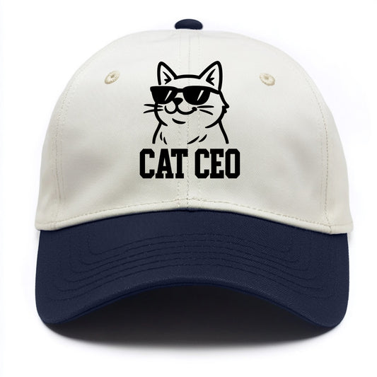 CEO Cat Boss - Two Tone Cap - Navy