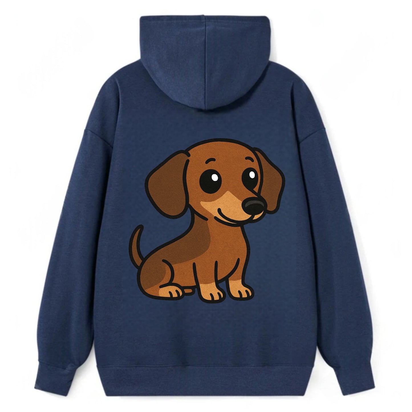 Dachshund - Long body profile view - Classic Pullover Hoodie - Navy