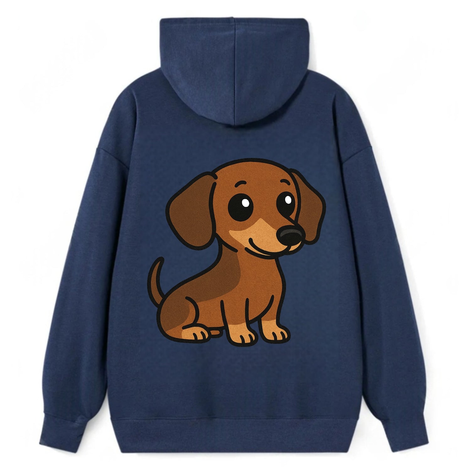 Dachshund - Long body profile view - Classic Pullover Hoodie - Navy