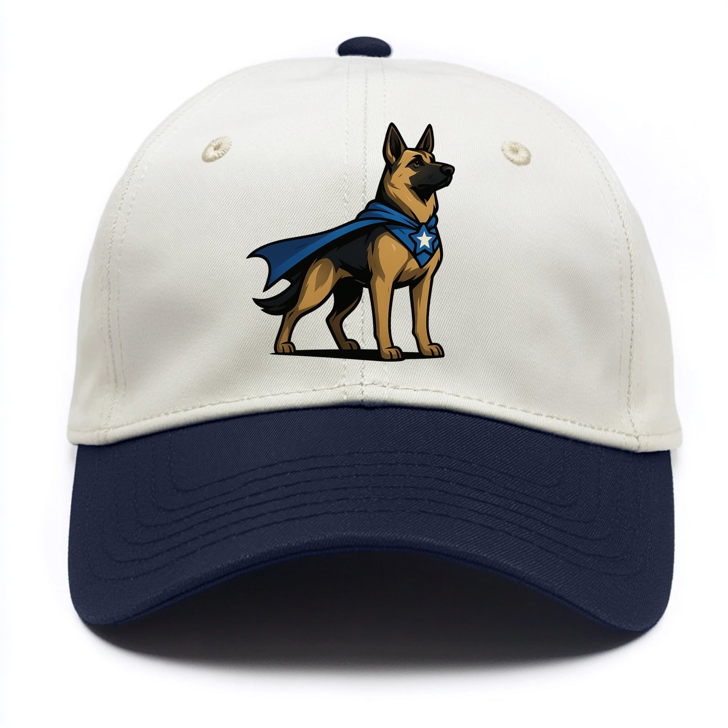 German Shepherd Patriotic Hero  - Two Tone Cap - Navy