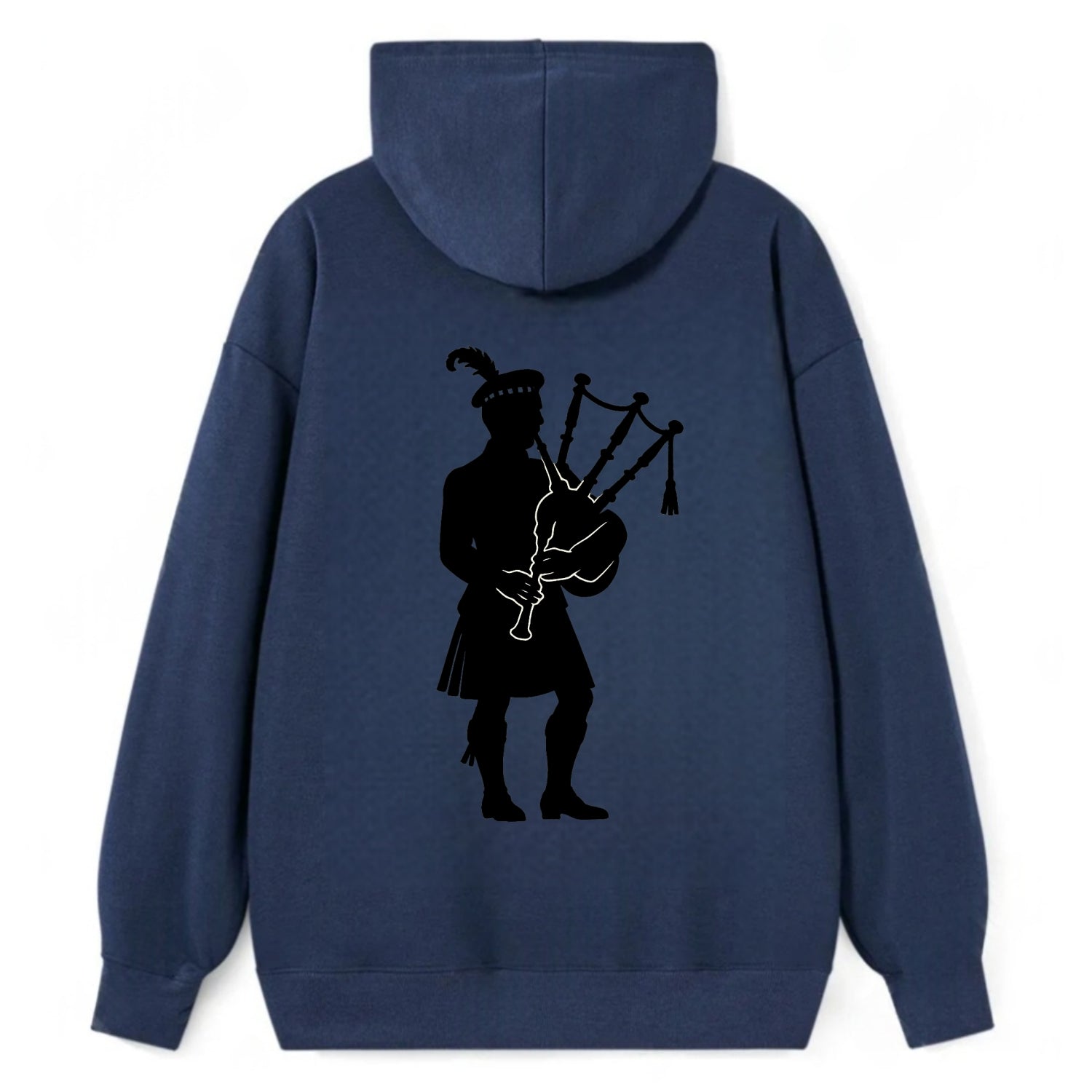 Bagpiper in traditional stance - Classic Pullover Hoodie - Navy