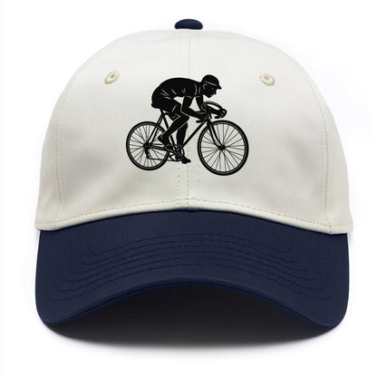 Cyclist sprinting in racing position - Two Tone Cap - Navy