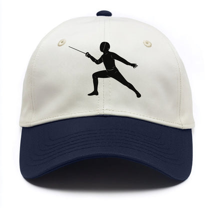 Fencer in lunge position - Two Tone Cap - Navy