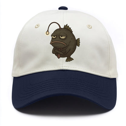 THE ANGLERFISH LURES DISAPPOINTMENT | Dark gray anglerfish with dim light - Two Tone Cap - Navy