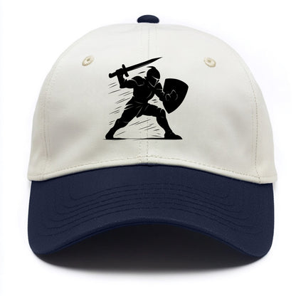 Knight with sword and shield - Two Tone Cap - Navy